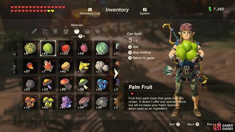 BOTW fruit tree list